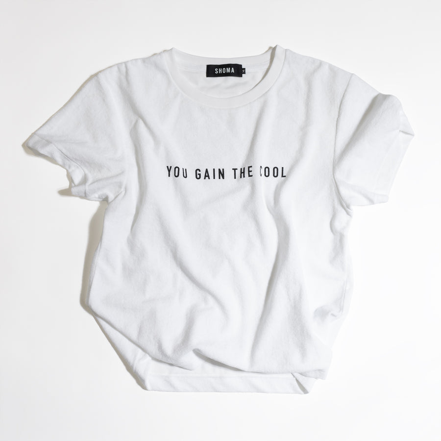 PILE CREW NECK T［YOU GAIN THE COOL］- White