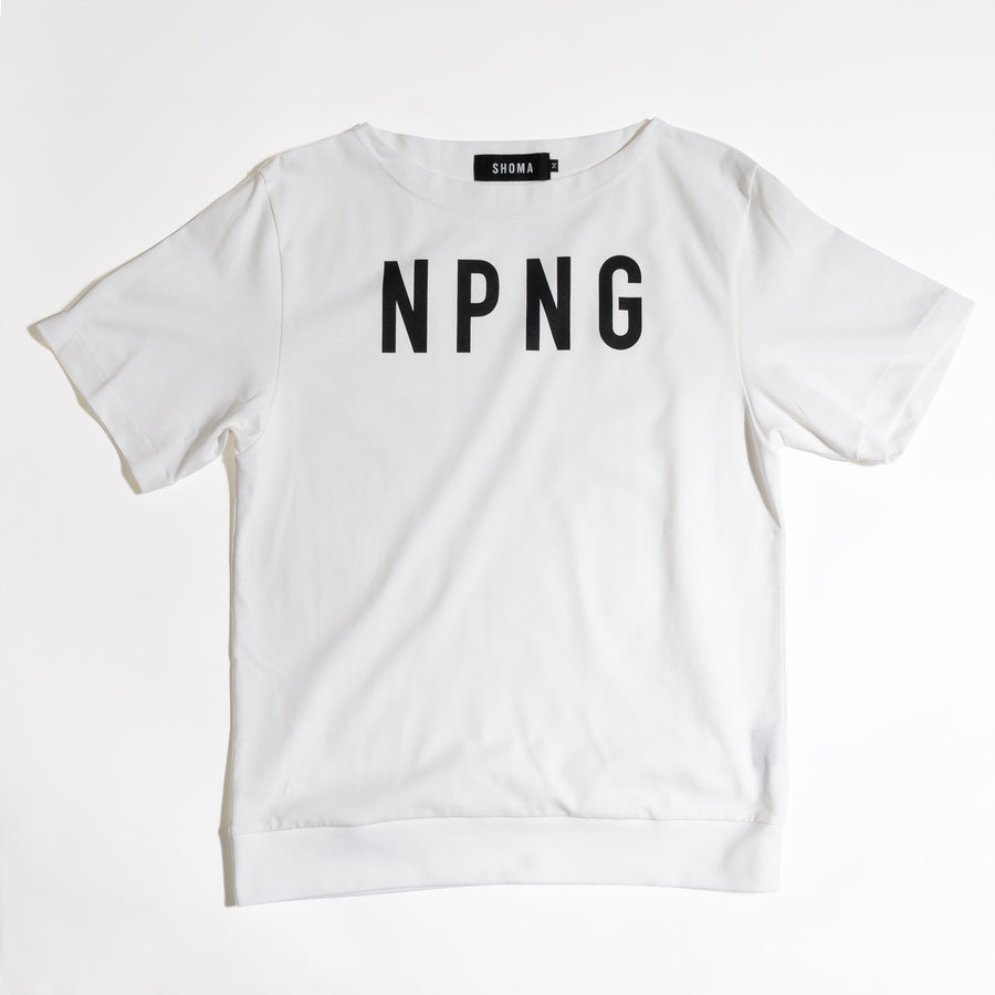 JERSEY BOAT NECK T［NPNG］- White