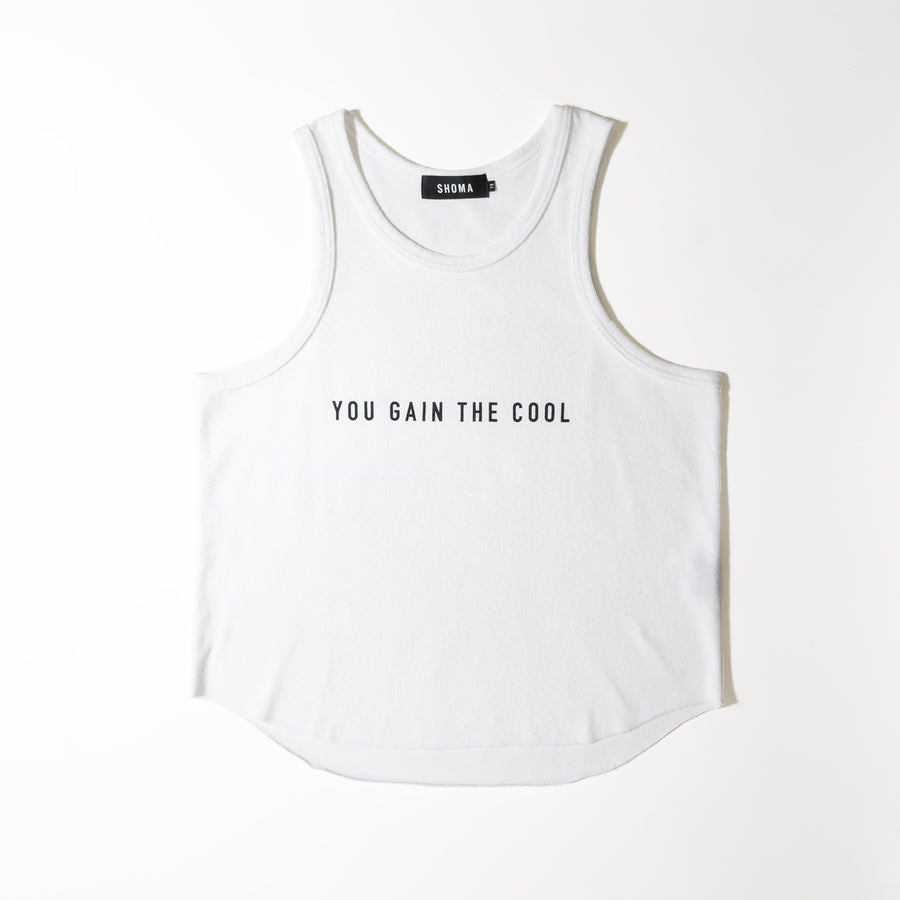 PILE TANK TOP［YOU GAIN THE COOL］- White