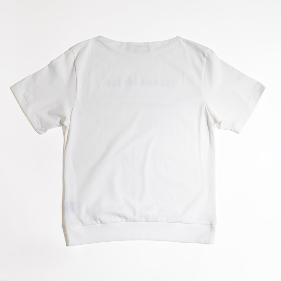 JERSEY BOAT NECK T［YOU GAIN THE COOL］- White
