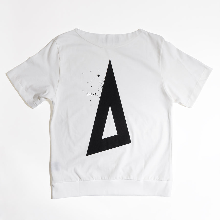 JERSEY BOAT NECK T［Triangle of SHOMA］- White