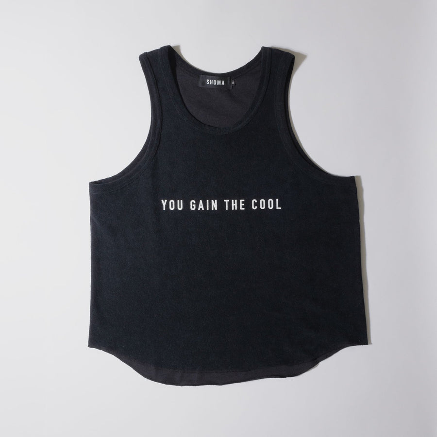 PILE TANK TOP［YOU GAIN THE COOL］- Black