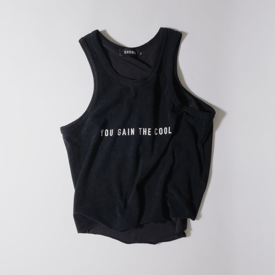 PILE TANK TOP［YOU GAIN THE COOL］- Black