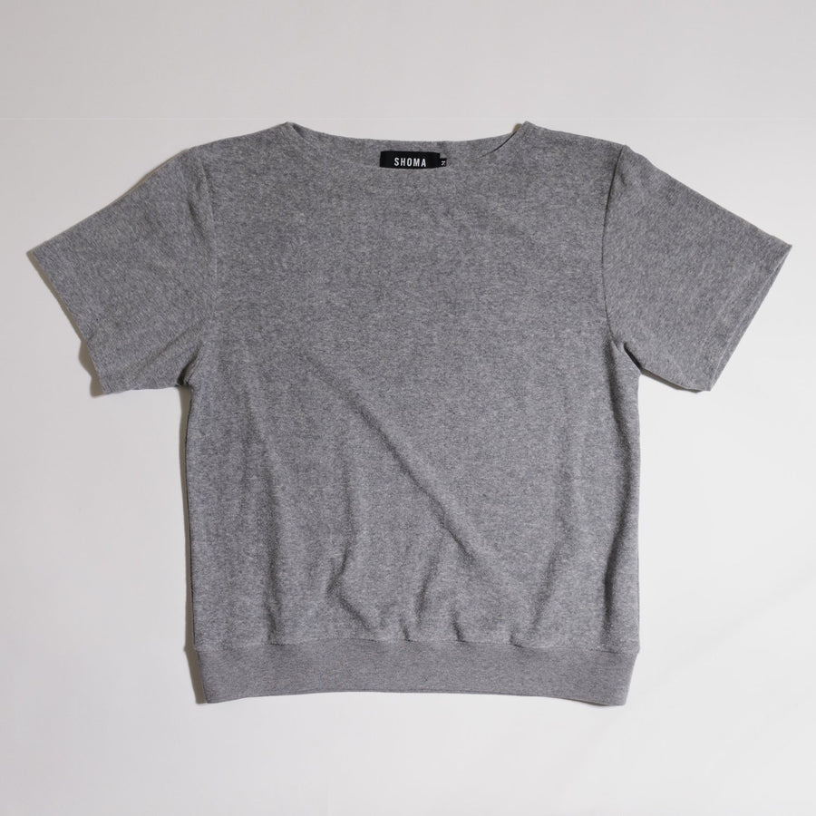 PILE BOAT NECK T - Light Gray