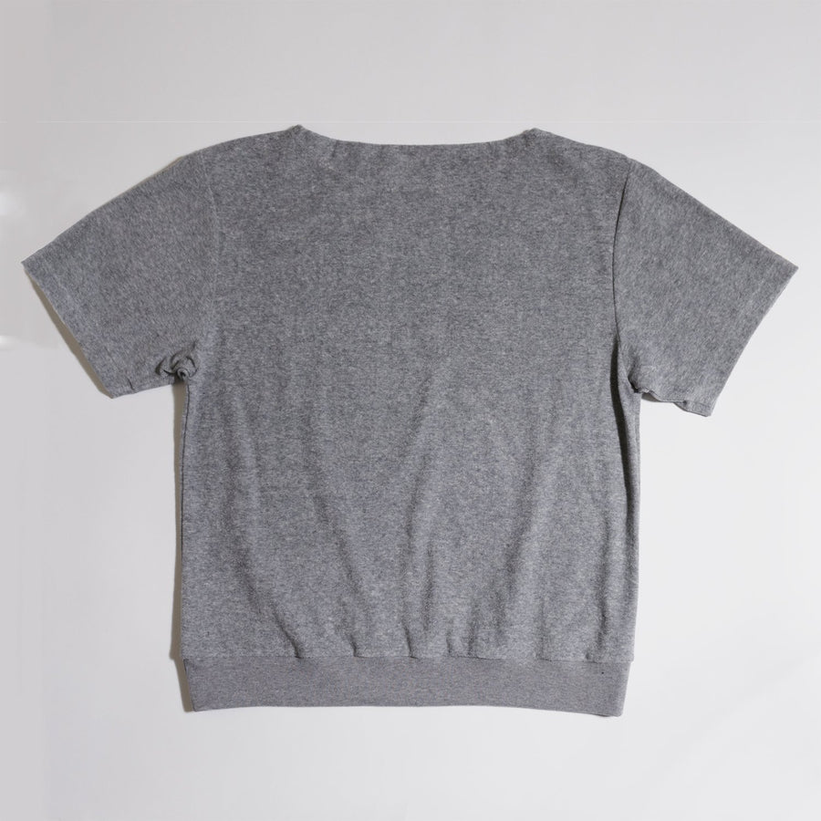 PILE BOAT NECK T - Light Gray