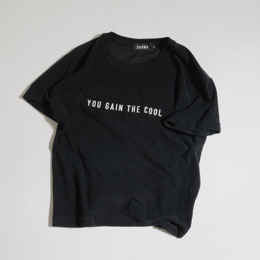 PILE CREW NECK T［YOU GAIN THE COOL］- Black