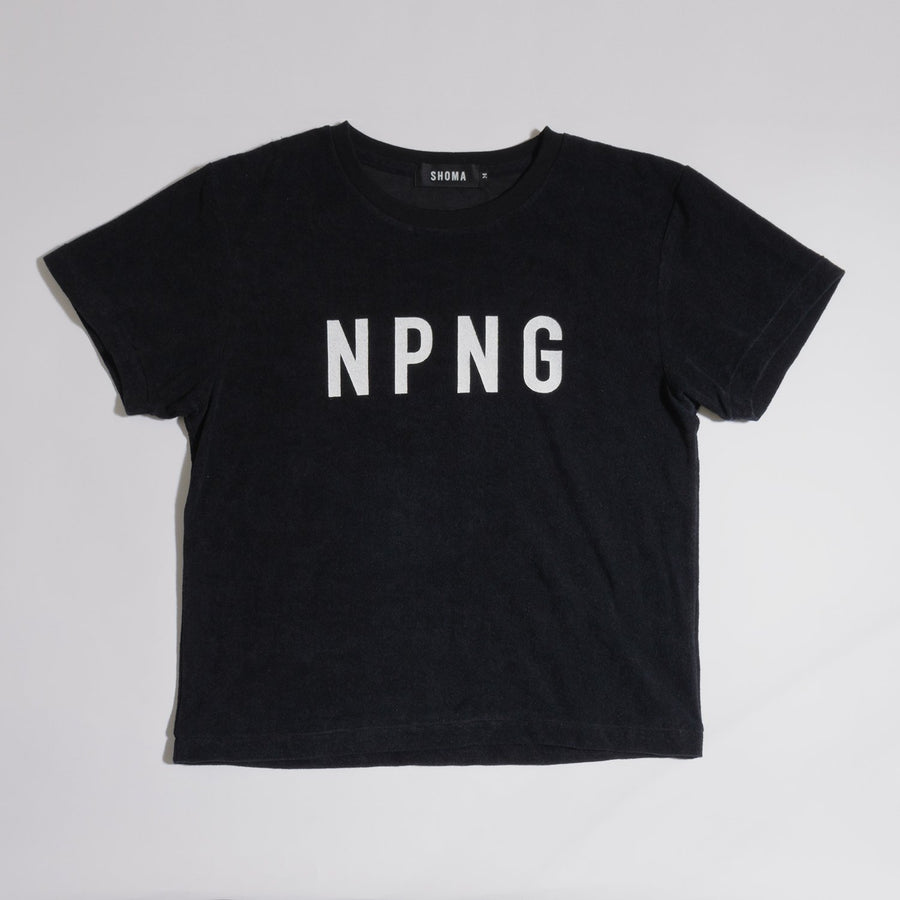 PILE CREW NECK T［NPNG］- Black