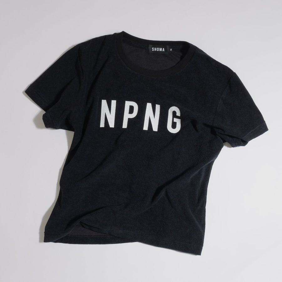 PILE CREW NECK T［NPNG］- Black