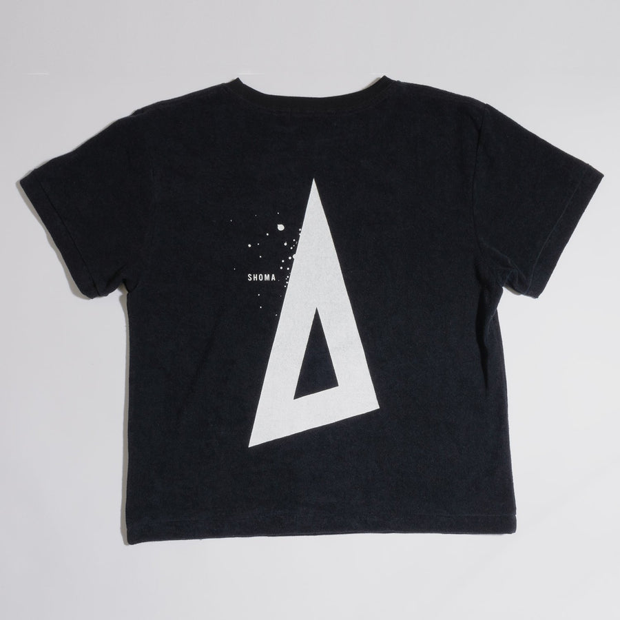 PILE CREW NECK T［Triangle of SHOMA］- Black