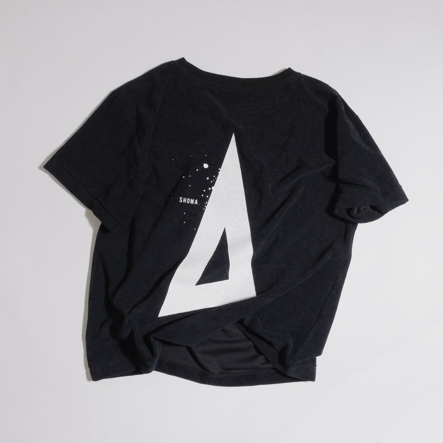 PILE CREW NECK T［Triangle of SHOMA］- Black