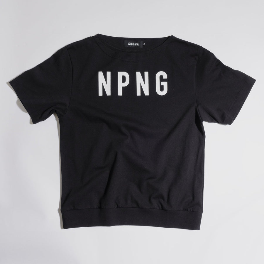 JERSEY BOAT NECK T［NPNG］- Black