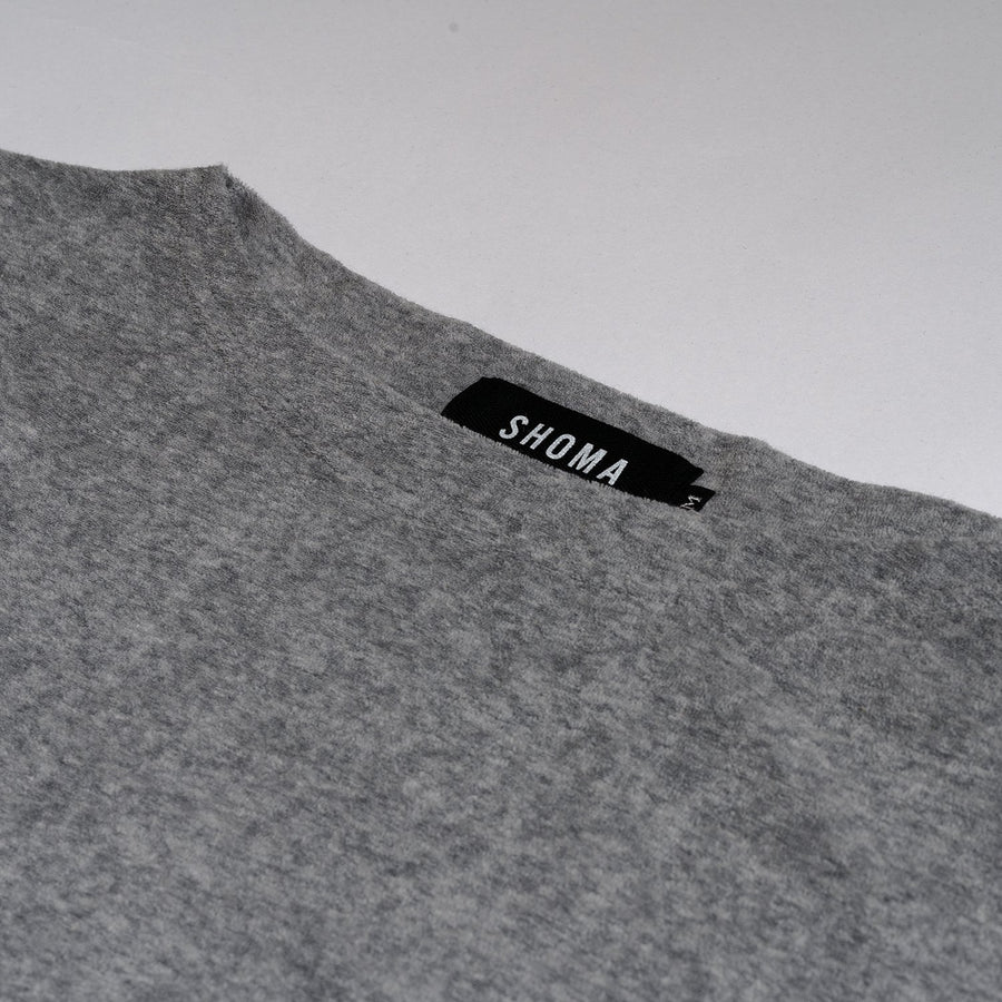PILE BOAT NECK T - Light Gray