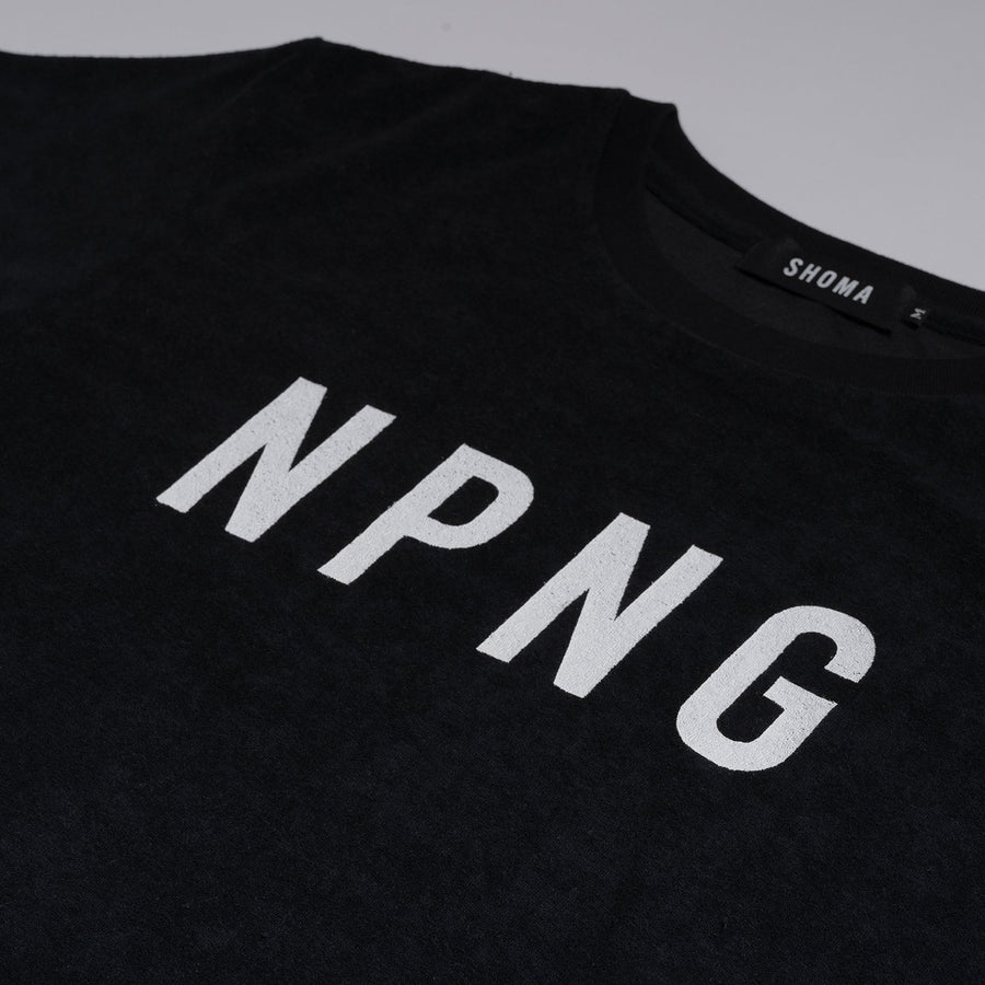 PILE CREW NECK T［NPNG］- Black