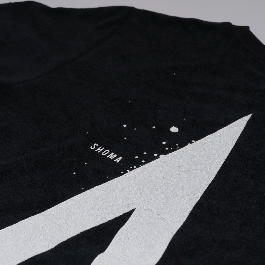 PILE CREW NECK T［Triangle of SHOMA］- Black