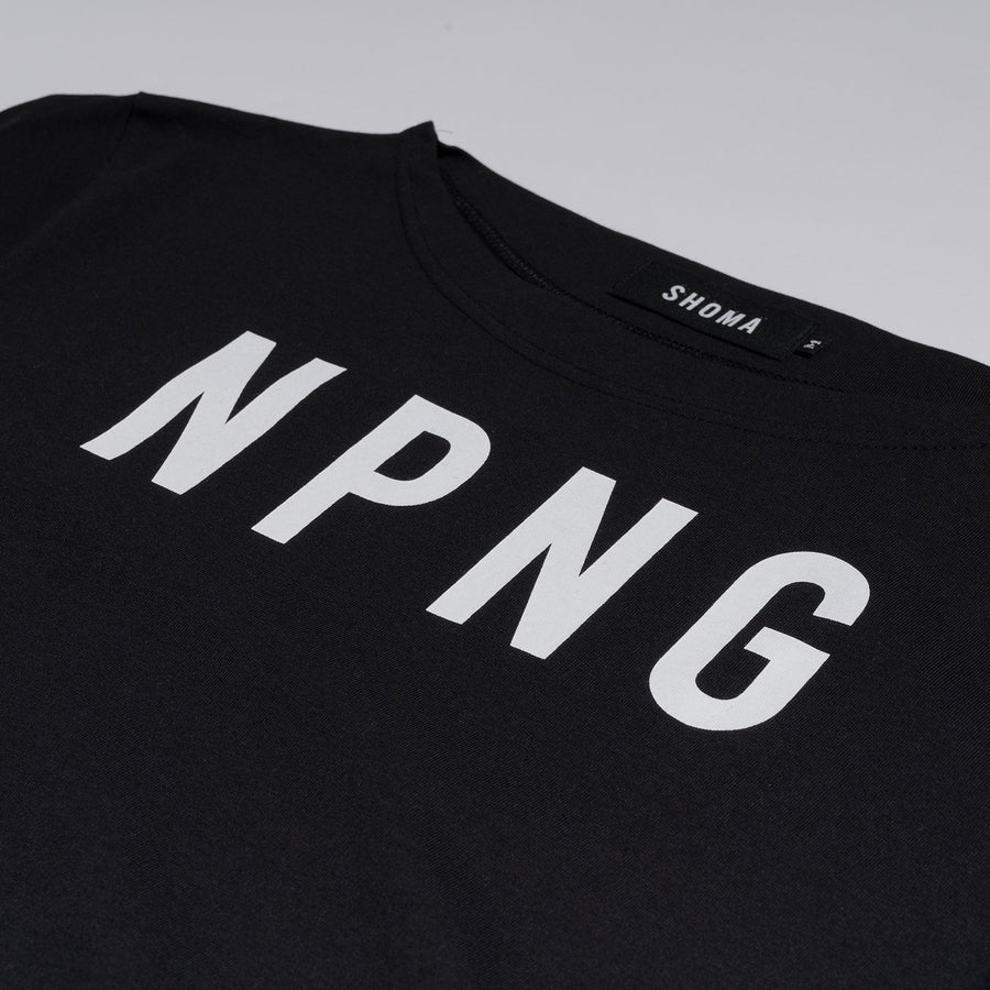JERSEY BOAT NECK T［NPNG］- Black