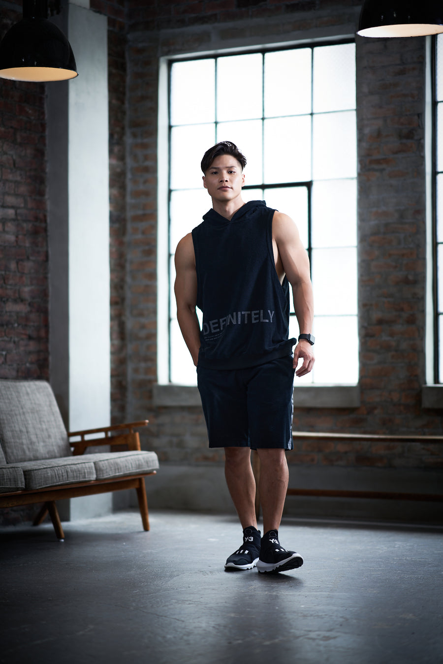 Half Line Pants [DEFINITELY] - Black & Gray