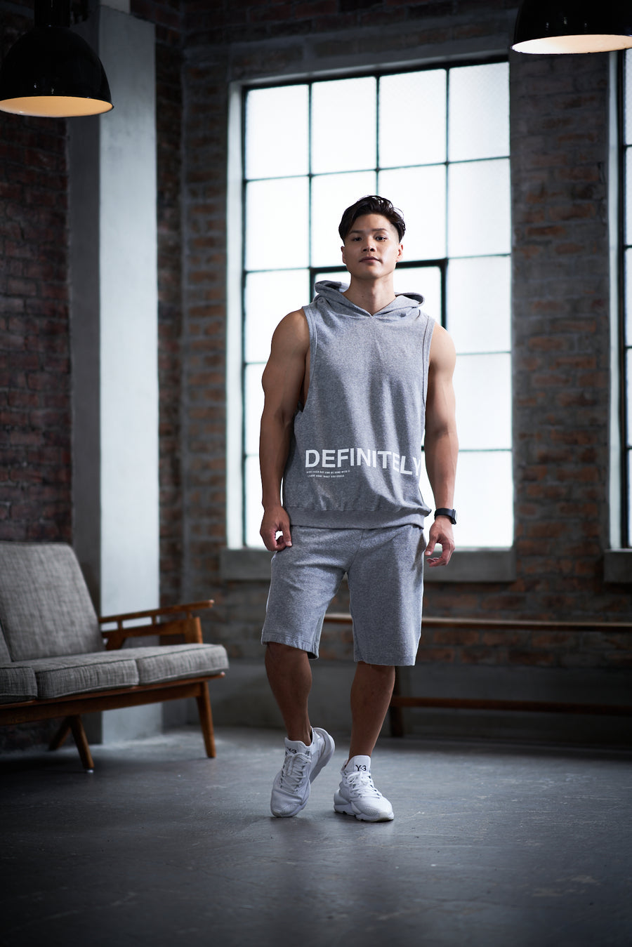 Half Line Pants [DEFINITELY] - Light Gray