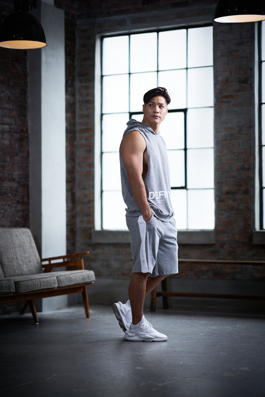 Half Line Pants [DEFINITELY] - Light Gray