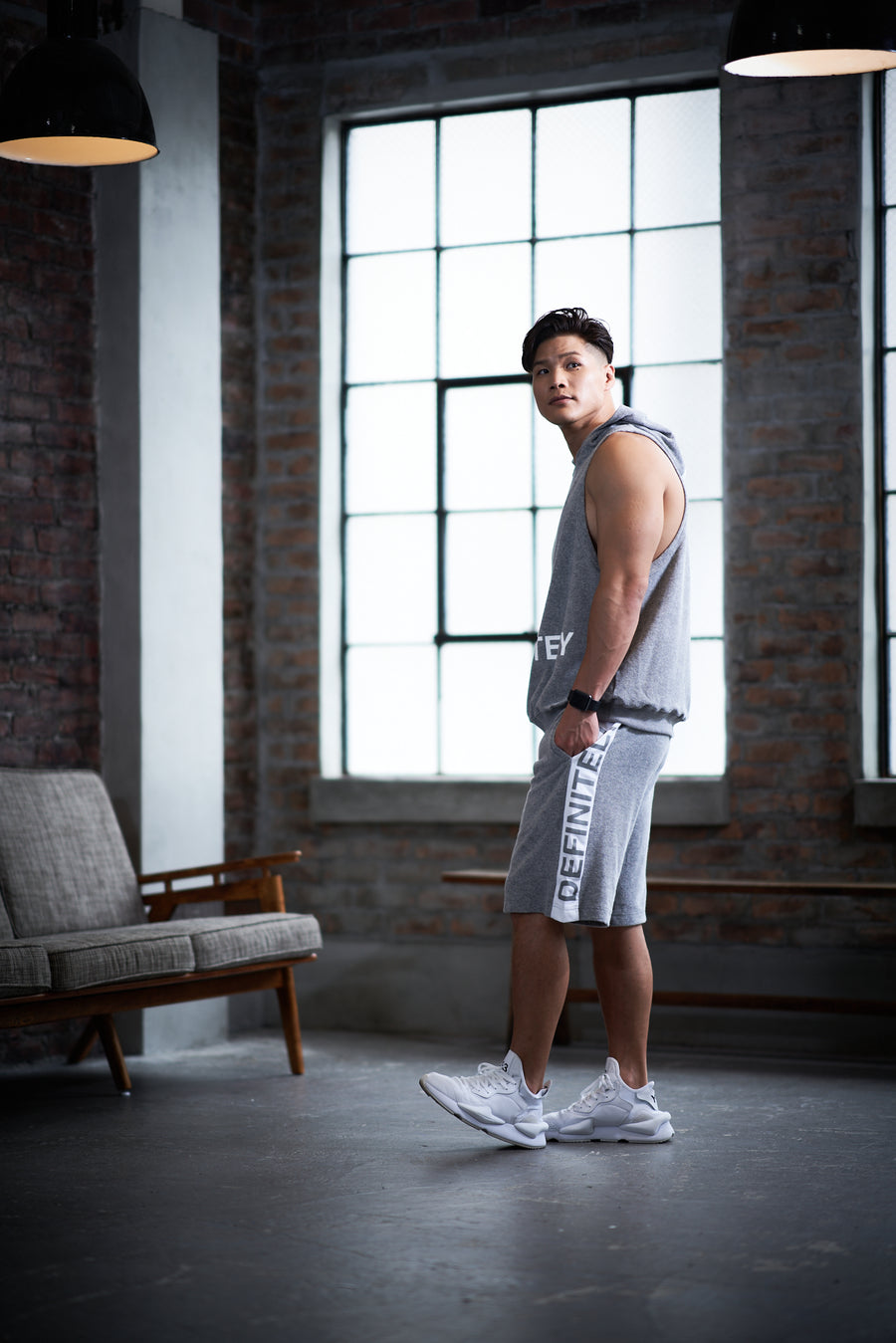 Half Line Pants [DEFINITELY] - Light Gray