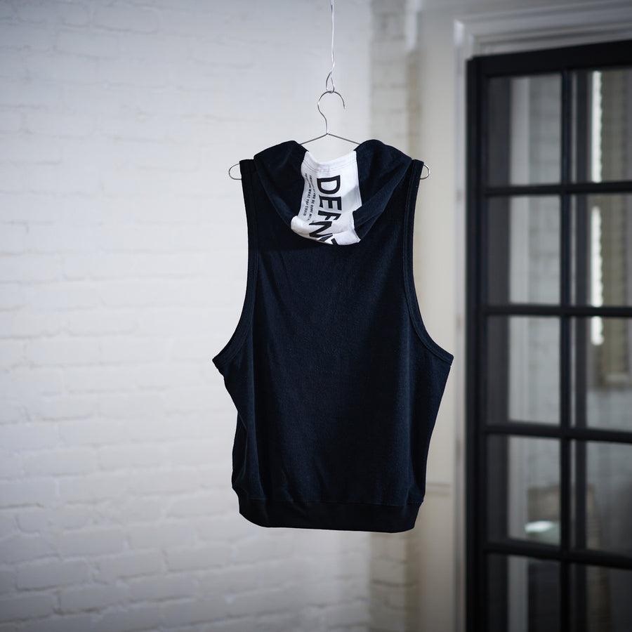 Hoodie Tank Top [SHOMA] - Black & White