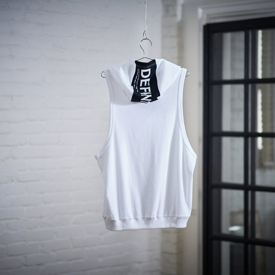 Hoodie Tank Top [SHOMA] - White