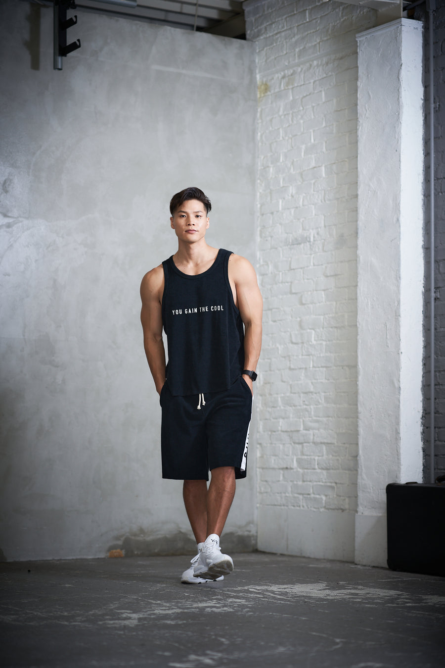 PILE TANK TOP［YOU GAIN THE COOL］- Black