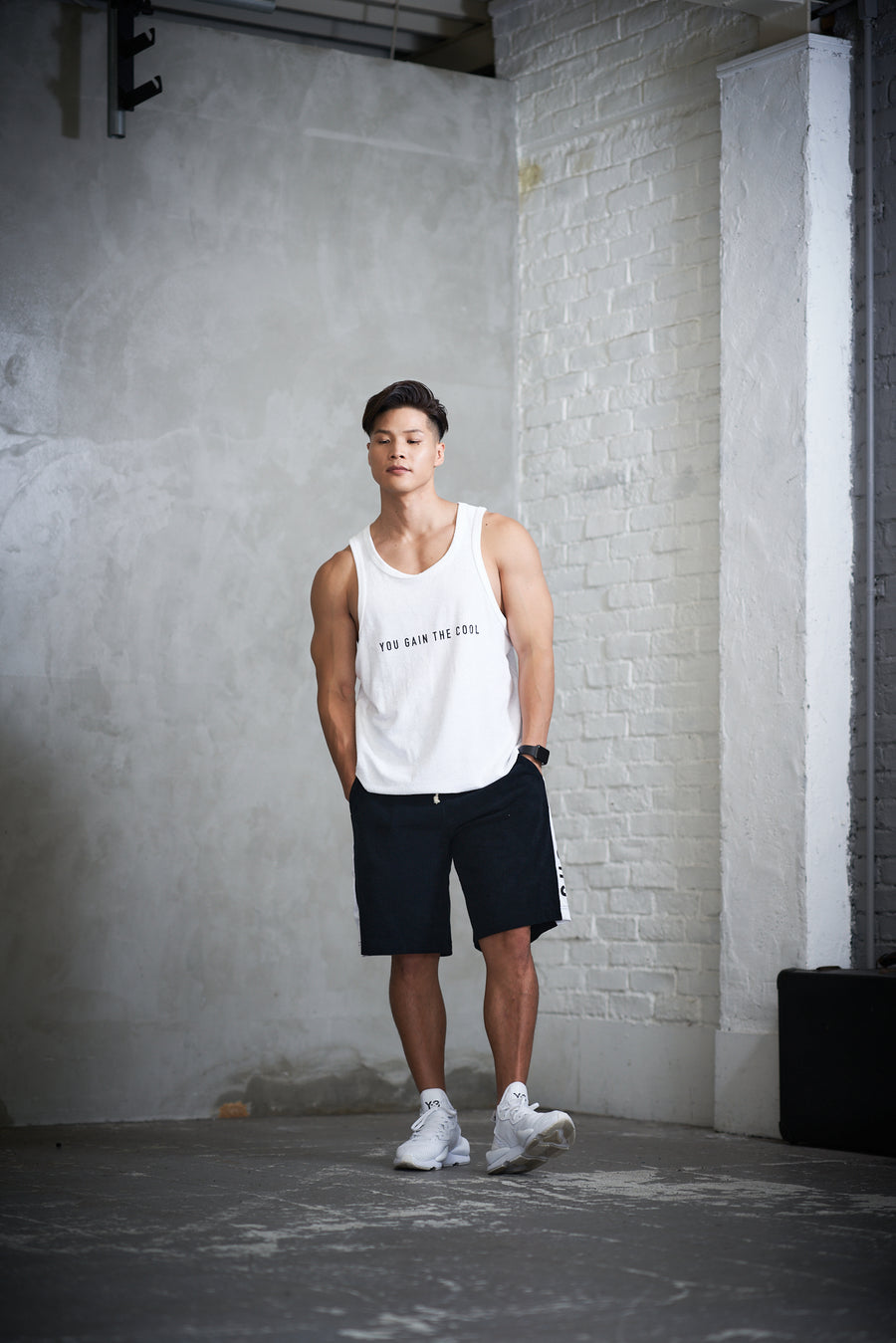 PILE TANK TOP［YOU GAIN THE COOL］- White