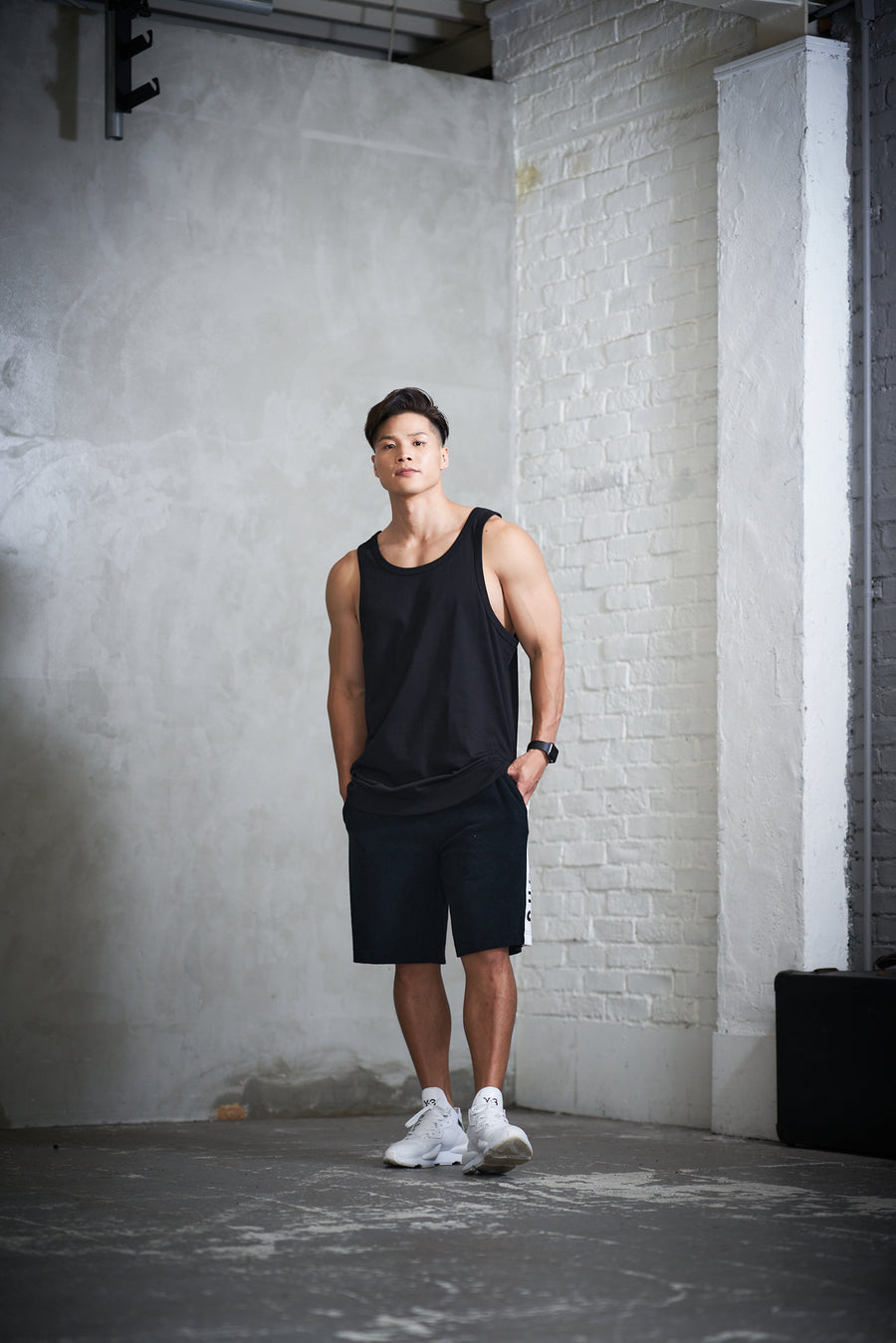 PILE TANK TOP ［Triangle of SHOMA］- Black