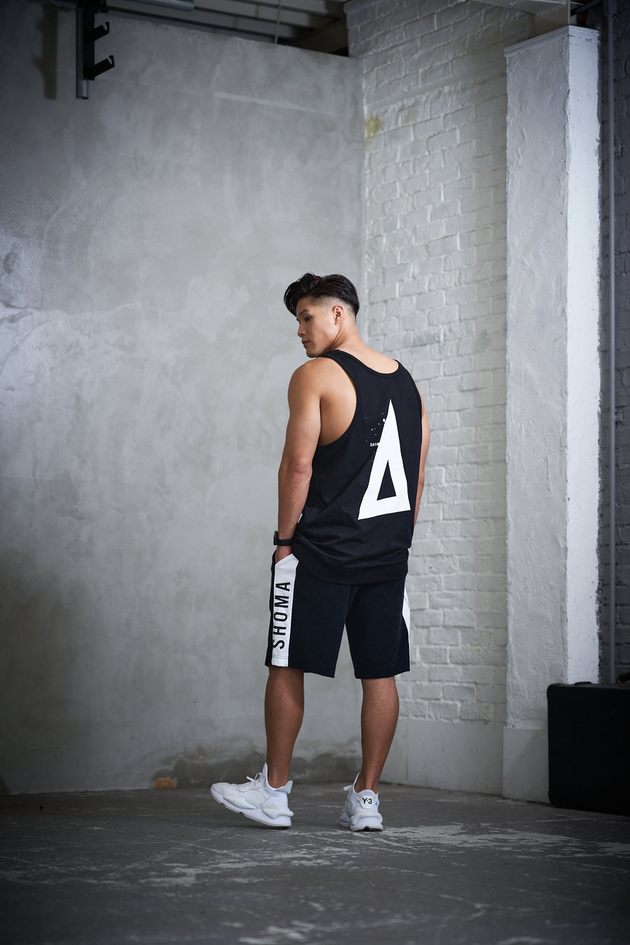 PILE TANK TOP ［Triangle of SHOMA］- Black