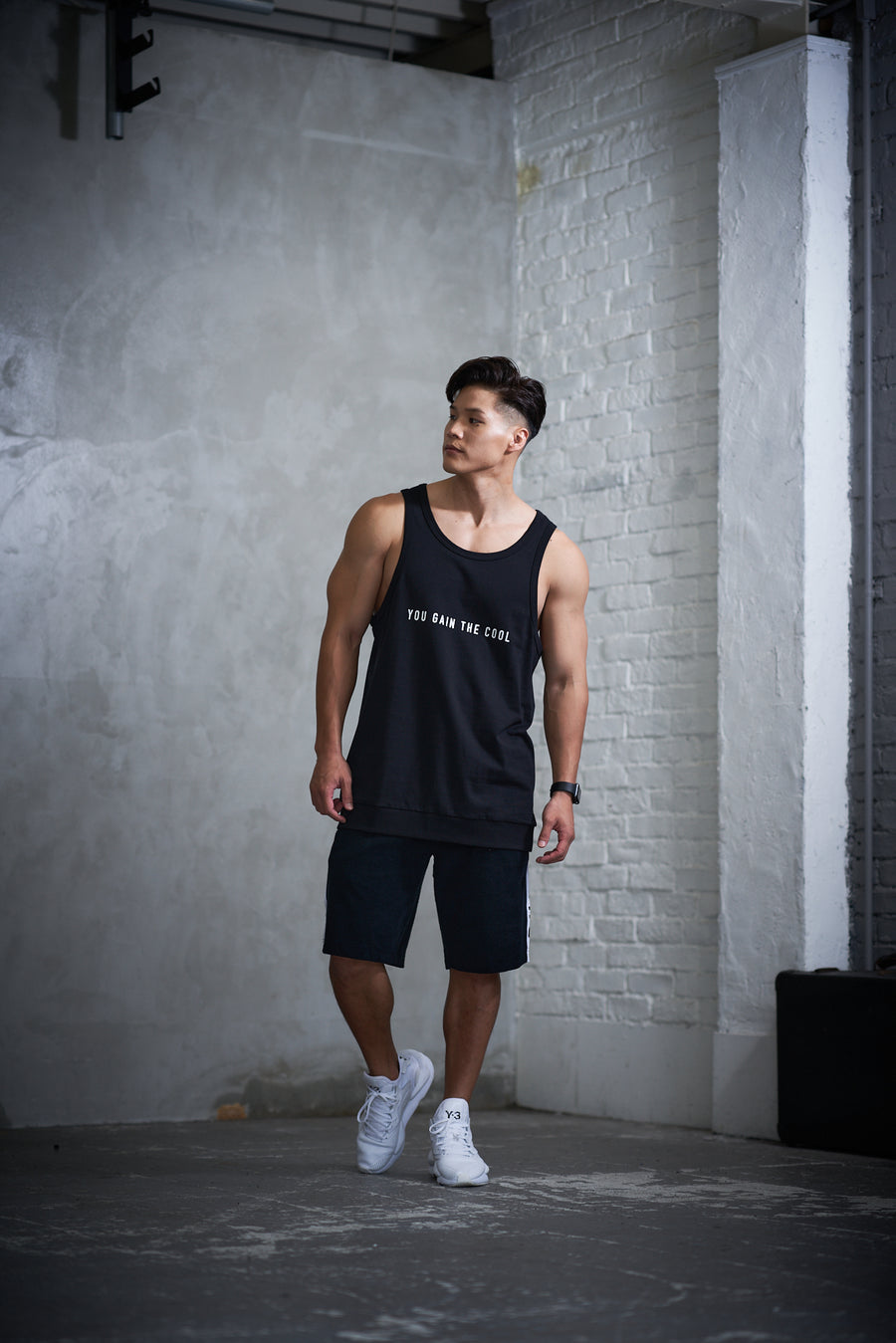 JERSEY ACTIVE TOP［YOU GAIN THE COOL］- Black