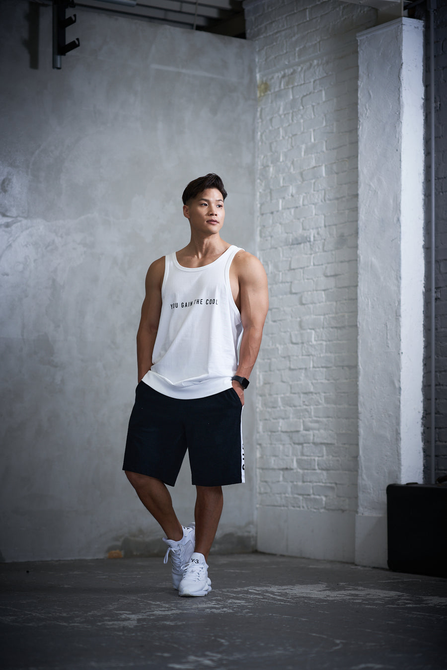 JERSEY ACTIVE TOP［YOU GAIN THE COOL］- White