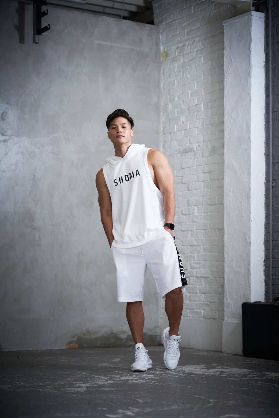 Hoodie Tank Top [SHOMA] - White