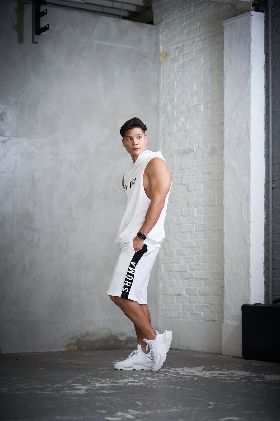 Hoodie Tank Top [SHOMA] - White