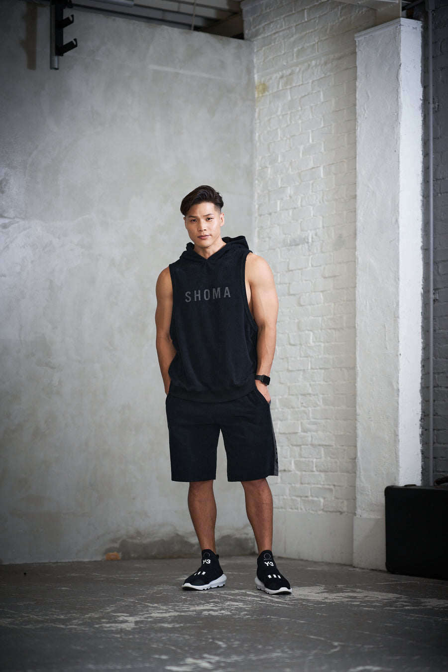 Half Line Pants [SHOMA] - Black & Gray