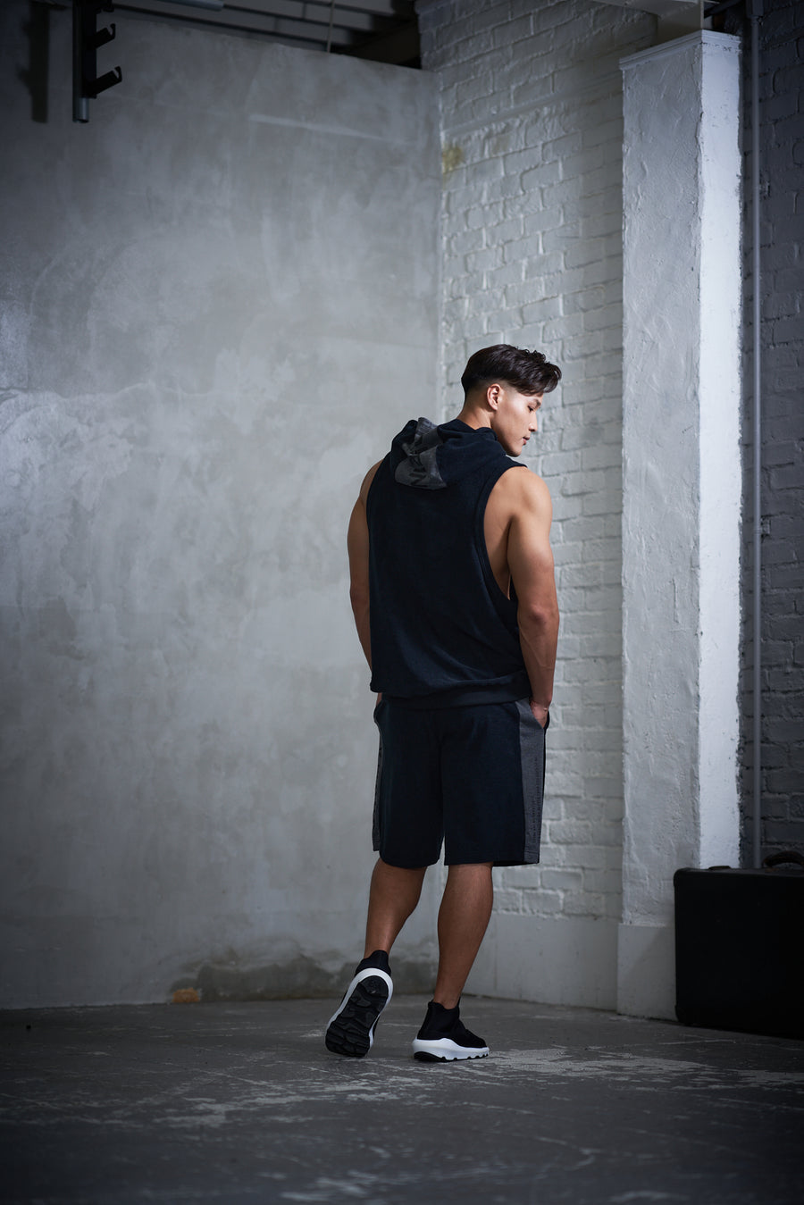 Half Line Pants [SHOMA] - Black & Gray