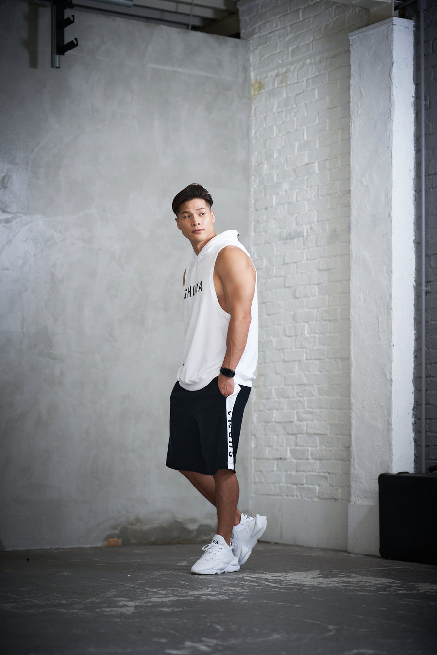 Hoodie Tank Top [SHOMA] - White