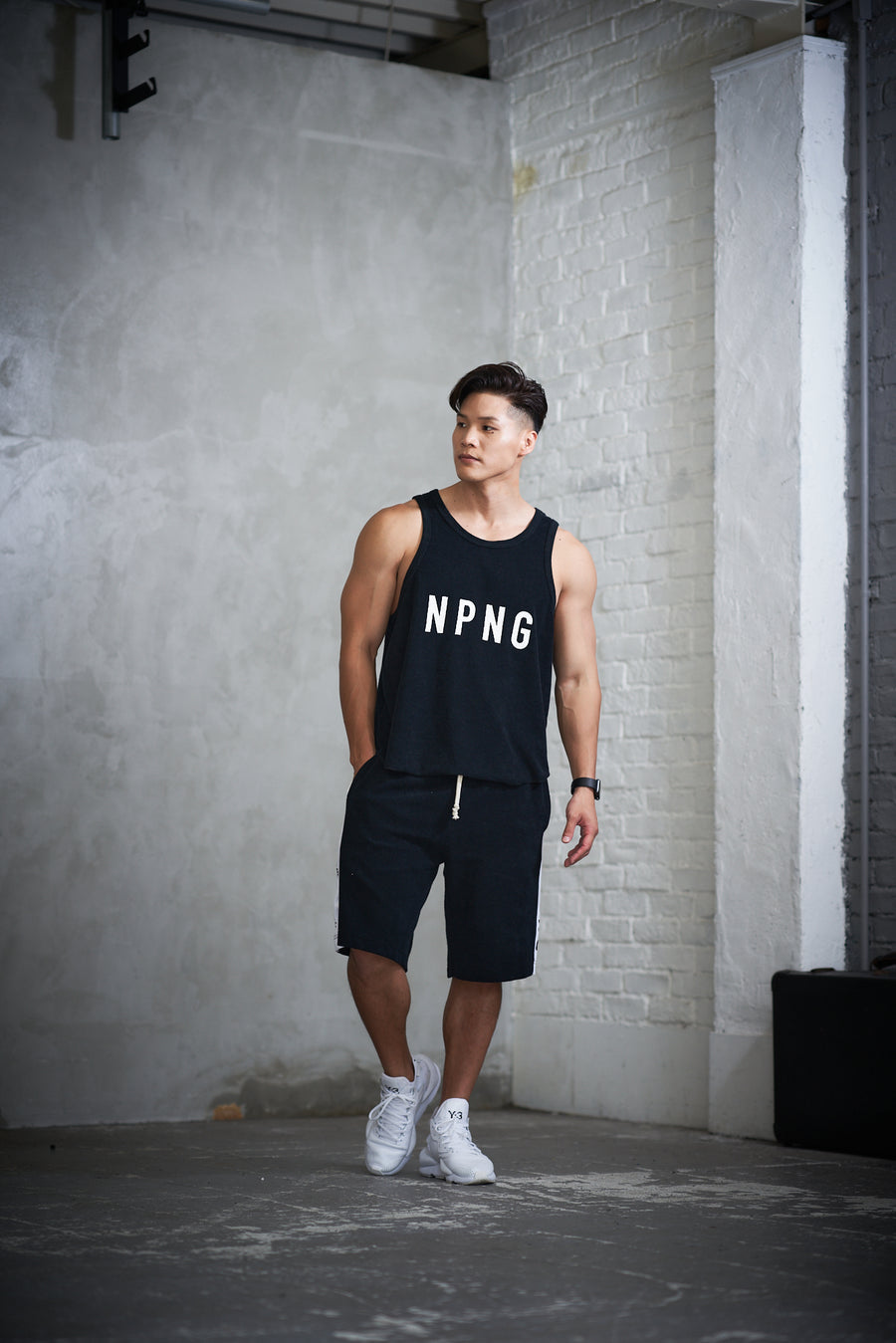 PILE TANK TOP［NPNG］- Black