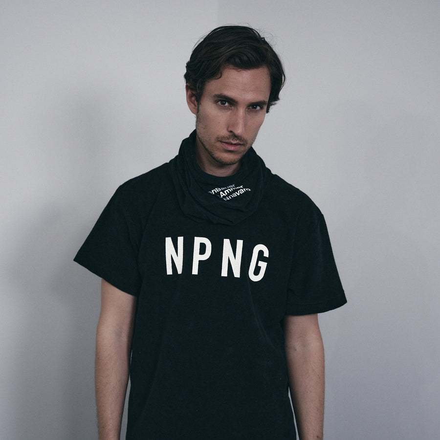 PILE CREW NECK T［NPNG］- Black