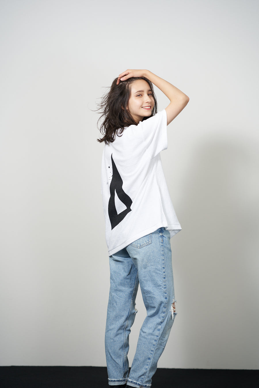 PILE CREW NECK T［Triangle of SHOMA］- White