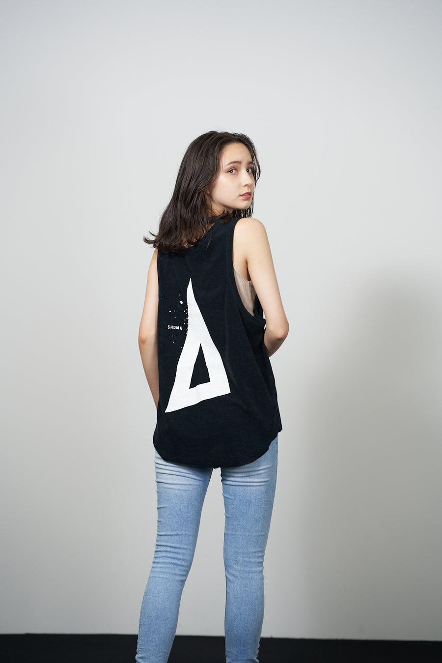 PILE TANK TOP ［Triangle of SHOMA］- Black