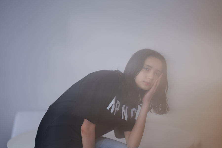 PILE CREW NECK T［NPNG］- Black