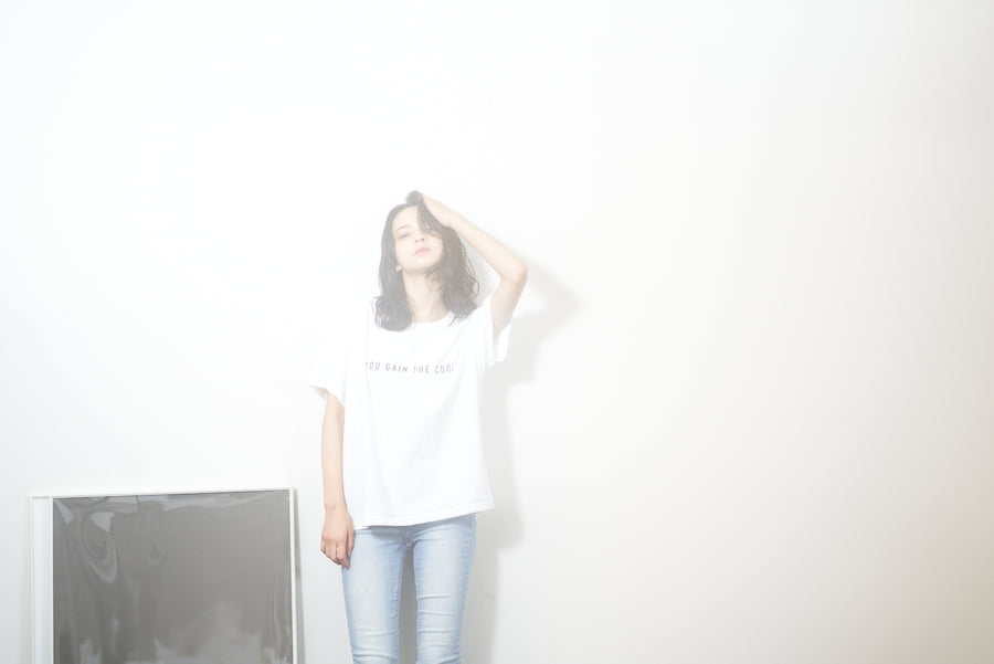 JERSEY BOAT NECK T［YOU GAIN THE COOL］- White