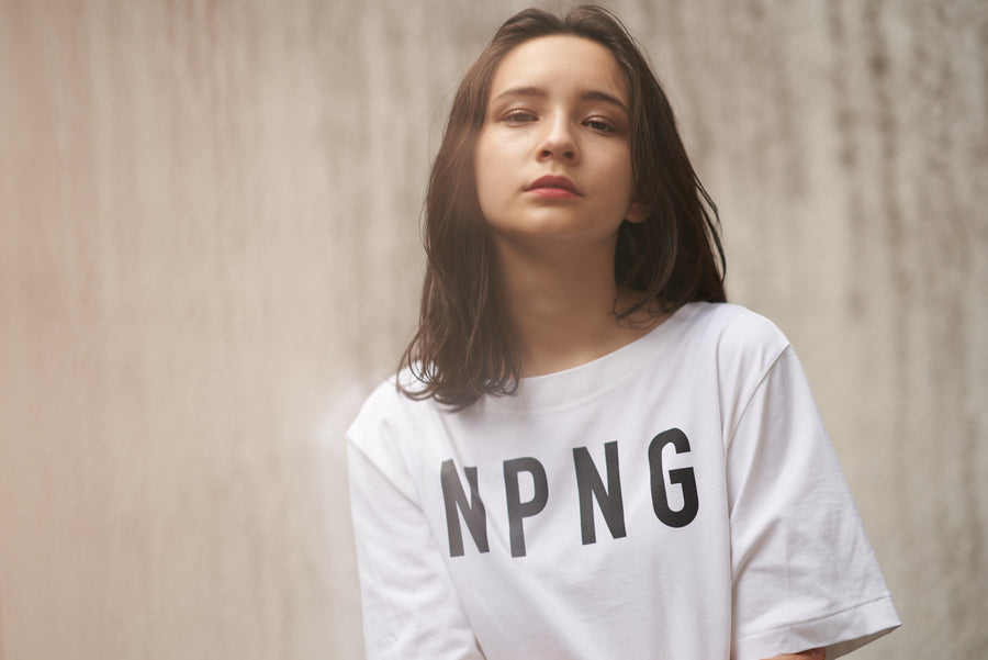 PILE CREW NECK T［NPNG］- White