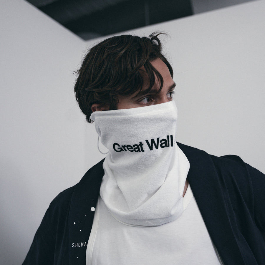 PILE SCARF MASK［Great Wall of Social］- White