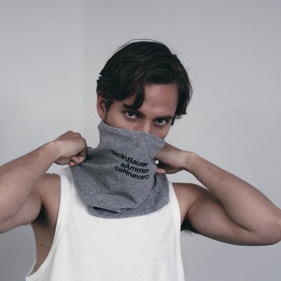 PILE SCARF MASK［BAN］- Light Gray