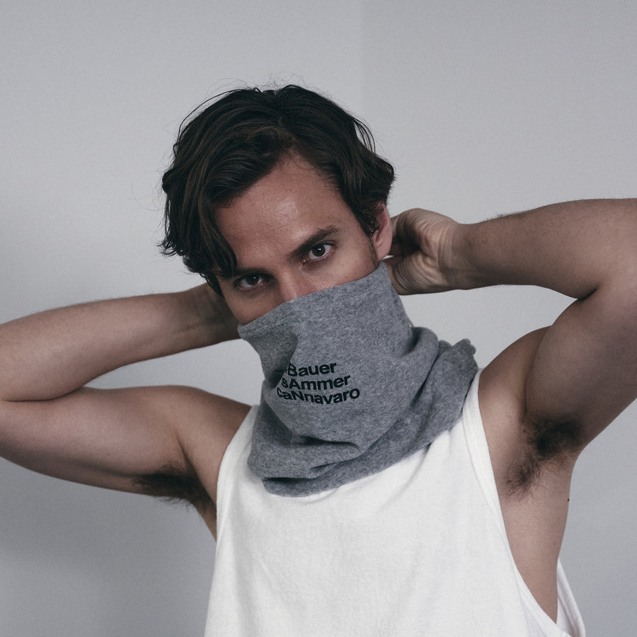 PILE SCARF MASK［BAN］- Light Gray