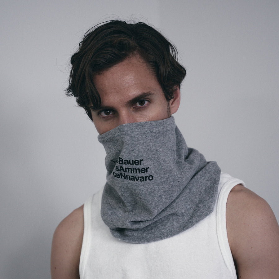 PILE SCARF MASK［BAN］- Light Gray