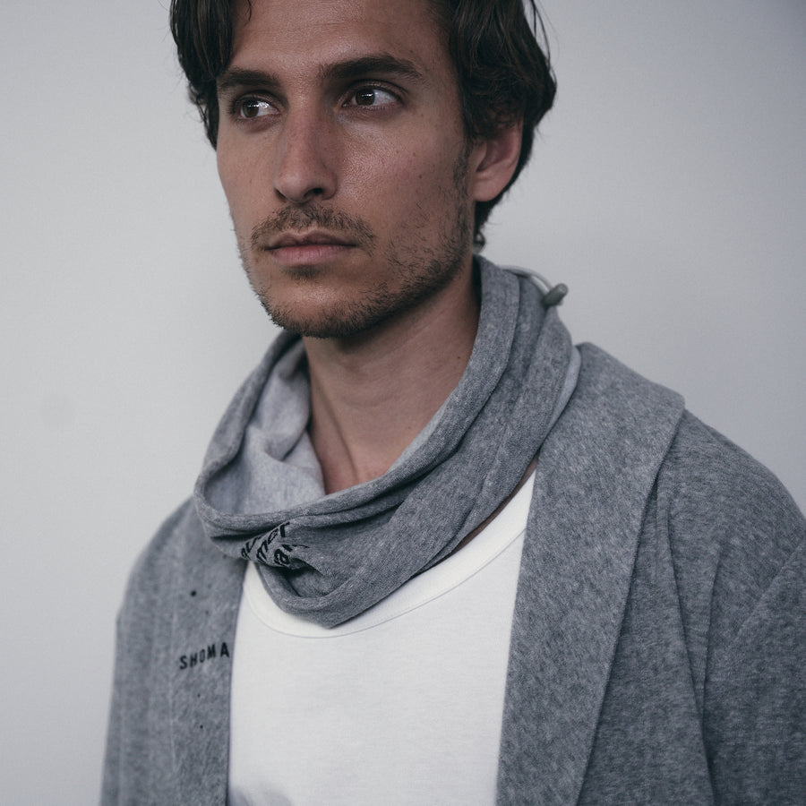 PILE SCARF MASK［BAN］- Light Gray