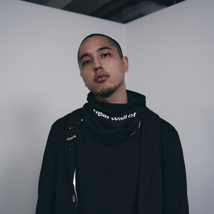 PILE SCARF MASK［Great Wall of Social］- Black