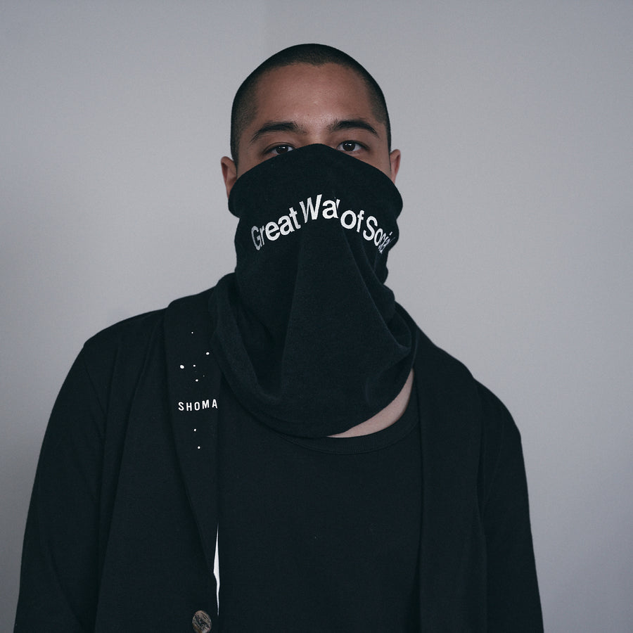 PILE SCARF MASK［Great Wall of Social］- Black